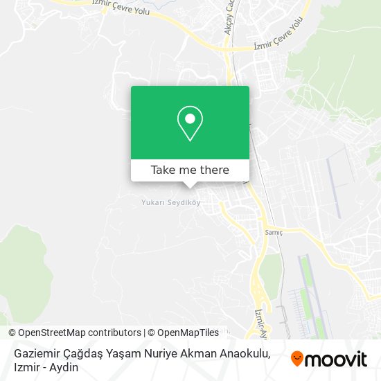 Gaziemir Çağdaş Yaşam Nuriye Akman Anaokulu map
