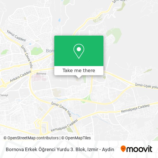 Bornova Erkek Öğrenci Yurdu 3. Blok map