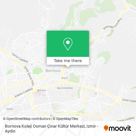 Bornova Koleji Osman Çınar Kültür Merkezi map
