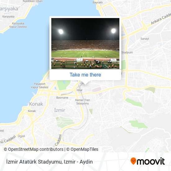 İzmir Atatürk Stadyumu map