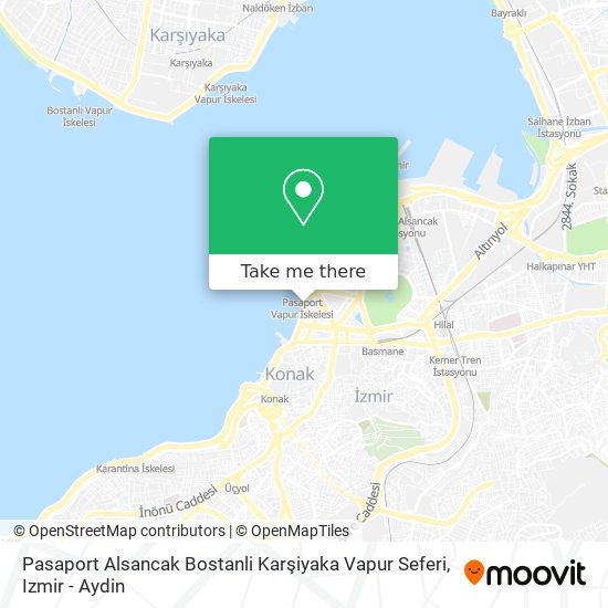 Pasaport Alsancak Bostanli Karşiyaka Vapur Seferi map