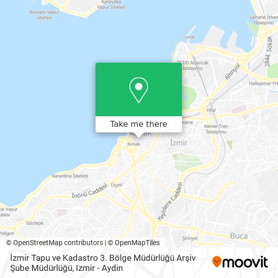 İzmir Tapu ve Kadastro 3. Bölge Müdürlüğü Arşiv Şube Müdürlüğü map