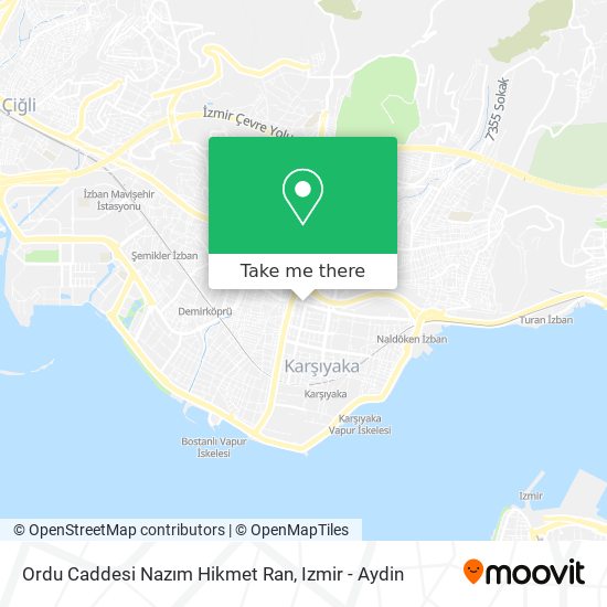Ordu Caddesi Nazım Hikmet Ran map