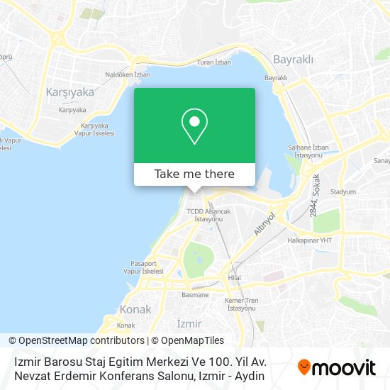 Izmir Barosu Staj Egitim Merkezi Ve 100. Yil Av. Nevzat Erdemir Konferans Salonu map