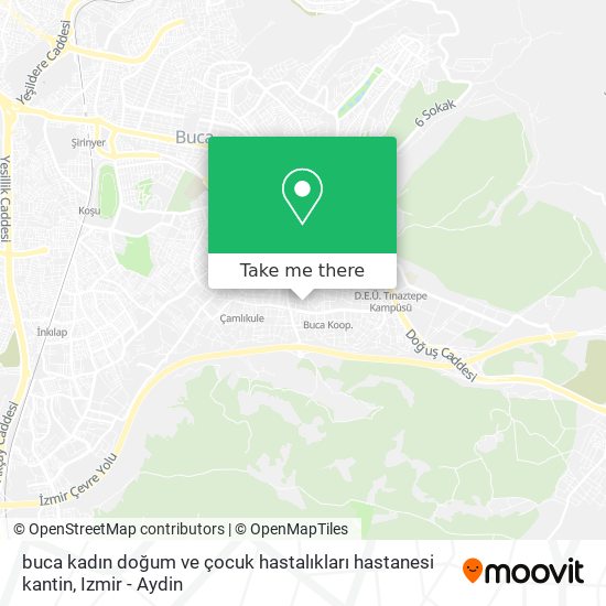 buca kadın doğum ve çocuk hastalıkları hastanesi kantin map
