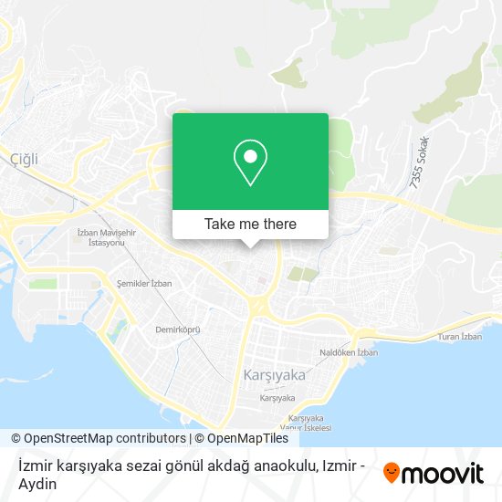 İzmir karşıyaka sezai gönül akdağ anaokulu map