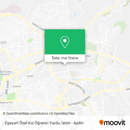 how to get to egeyurt ozel kiz ogrenci yurdu in bornova by bus metro train or ferry