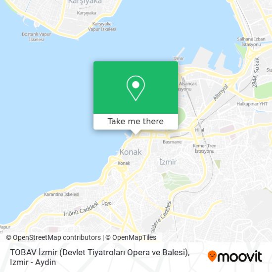 TOBAV İzmir (Devlet Tiyatroları Opera ve Balesi) map