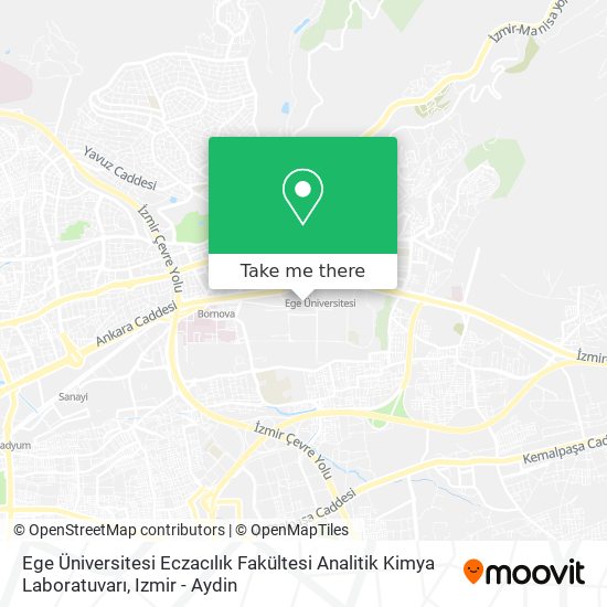 Ege Üniversitesi Eczacılık Fakültesi Analitik Kimya Laboratuvarı map