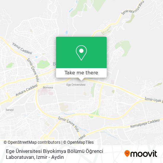 Ege Üniversitesi Biyokimya Bölümü Öğrenci Laboratuvarı map