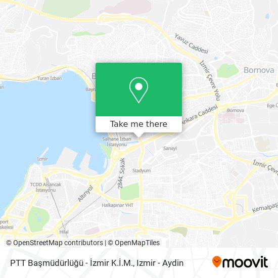PTT Başmüdürlüğü - İzmir K.İ.M. map