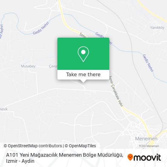 A101 Yeni Mağazacılık Menemen Bölge Müdürlüğü map