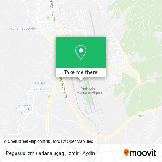 Pegasus izmir adana uçağı map