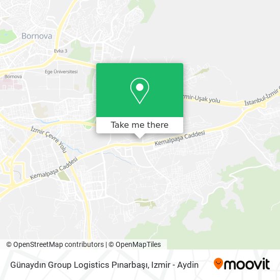 Günaydın Group Logistics Pınarbaşı map