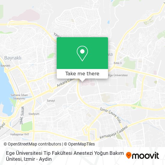 Ege Üniversitesi Tip Fakültesi Anestezi Yoğun Bakım Ünitesi map