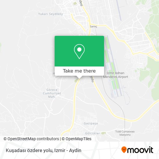 Kuşadası özdere yolu map