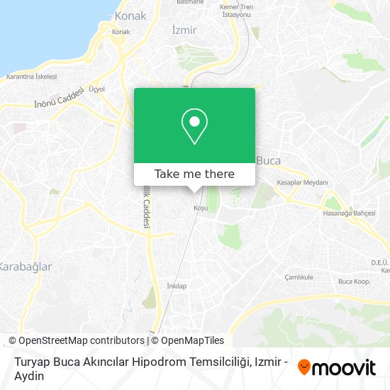 Turyap Buca Akıncılar Hipodrom Temsilciliği map