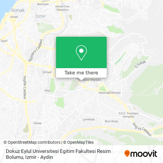 Dokuz Eylul Universitesi Egitim Fakultesi Resim Bolumu map