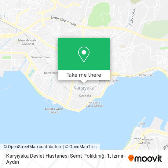 Karşıyaka Devlet Hastanesi Semt Polikliniği 1 map