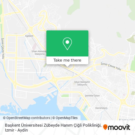 Başkent Üniversitesi Zübeyde Hanım Çiğli Polikliniği map