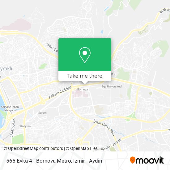 565 Evka 4 - Bornova Metro map