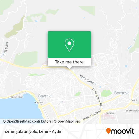 izmir şakran yolu map