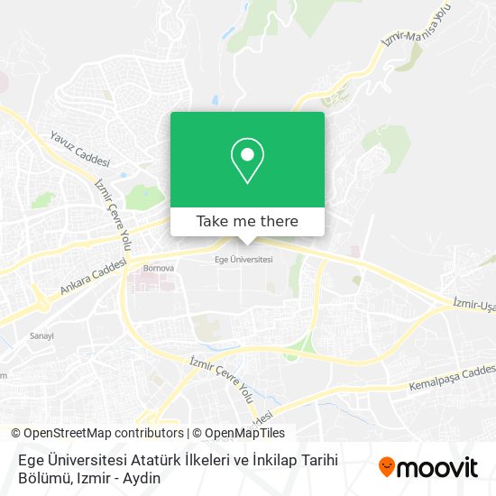 Ege Üniversitesi Atatürk İlkeleri ve İnkilap Tarihi Bölümü map