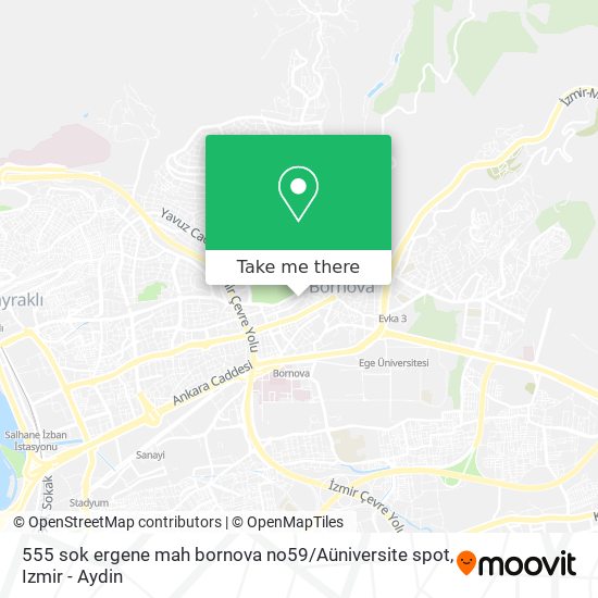 555 sok ergene mah bornova no59 / Aüniversite spot map