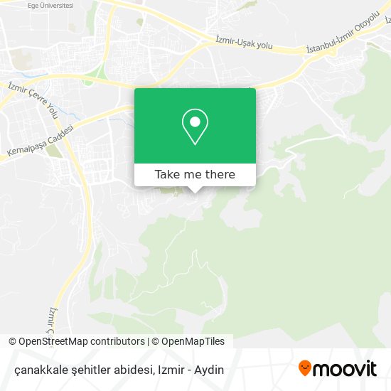 çanakkale şehitler abidesi map