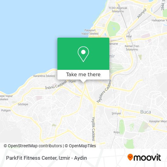 how to get to parkfit fitness center in konak by bus train metro light rail or ferry