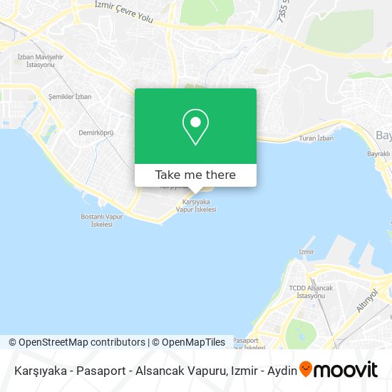 Karşıyaka - Pasaport - Alsancak Vapuru map