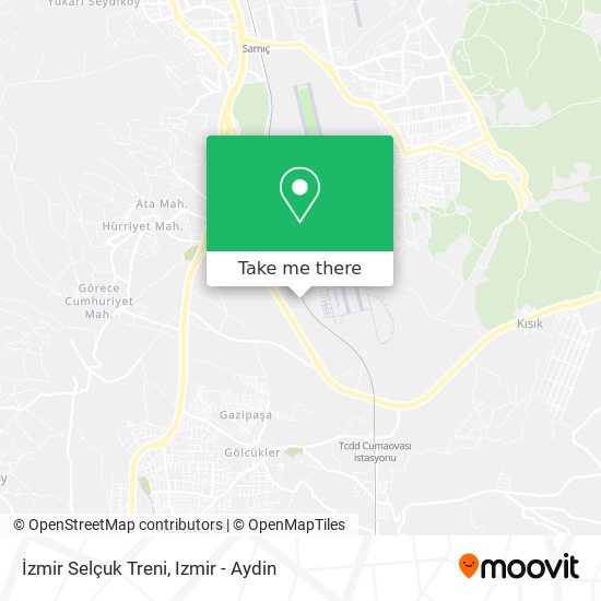 İzmir Selçuk Treni map