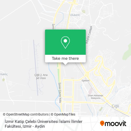 İzmir Katip Çelebi Üniversitesi İslami İlimler Fakültesi map