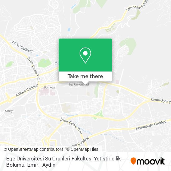 Ege Üniversitesi Su Ürünleri Fakültesi Yetiştiricilik Bolumu map