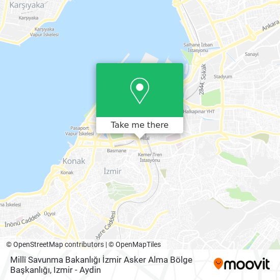 Millî Savunma Bakanlığı İzmir Asker Alma Bölge Başkanlığı map