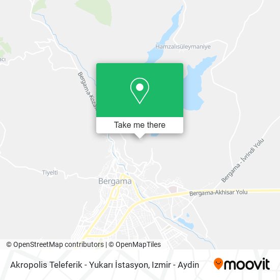 Akropolis Teleferik - Yukarı İstasyon map