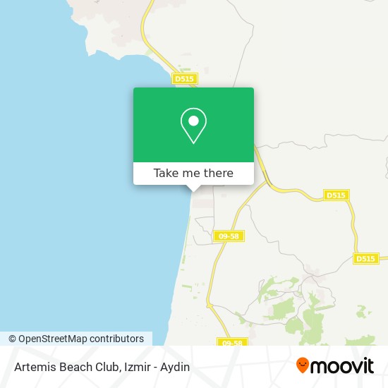 Artemis Beach Club map