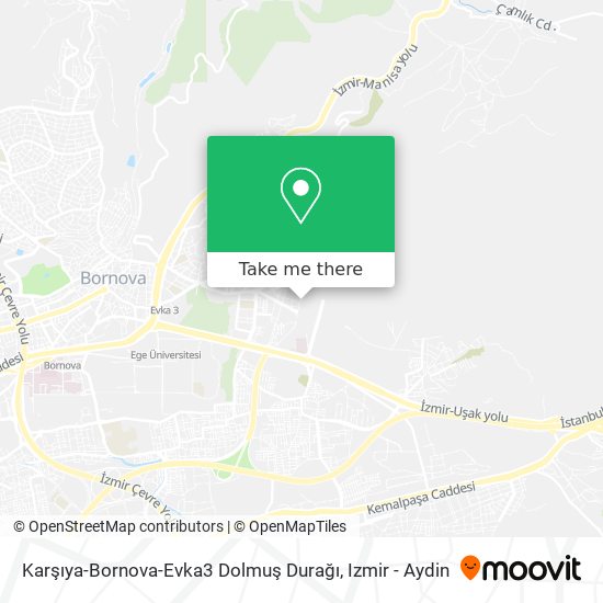 Karşıya-Bornova-Evka3 Dolmuş Durağı map