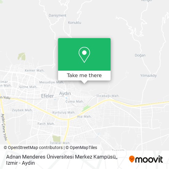 Adnan Menderes Üniversitesi Merkez Kampüsü, map