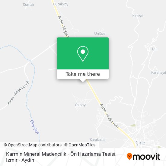 Karmin Mineral Madencilik - Ön Hazırlama Tesisi map