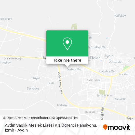 Aydın Sağlık Meslek Lisesi Kız Öğrenci Pansiyonu map