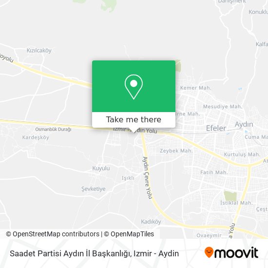 Saadet Partisi Aydın İl Başkanlığı map