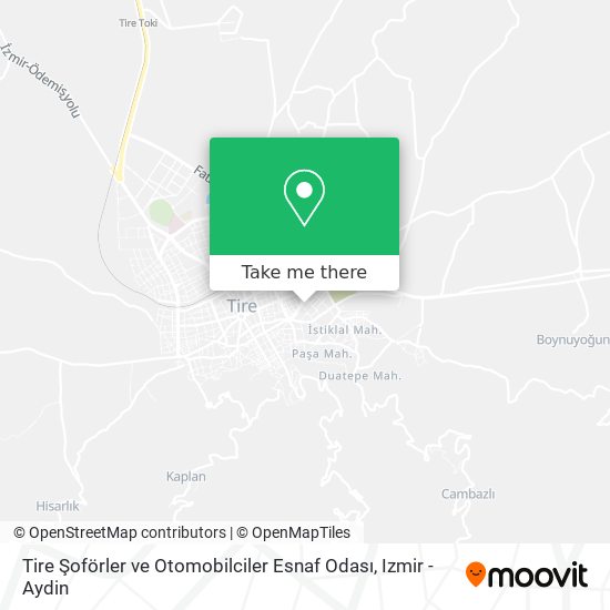 Tire Şoförler ve Otomobilciler Esnaf Odası map