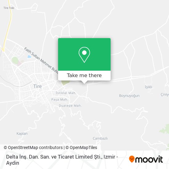 Delta İnş. Dan. San. ve Ticaret Limited Şti. map