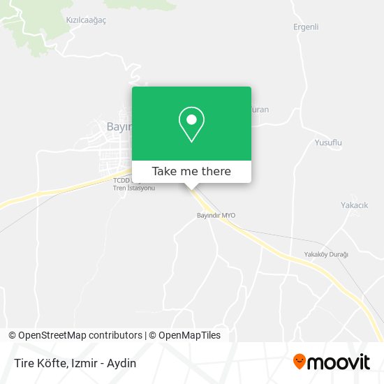 Tire Köfte map