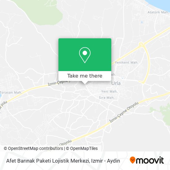 Afet Barınak Paketi Lojistik Merkezi map