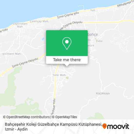 Bahçeşehir Koleji Güzelbahçe Kampüsü Kütüphanesi map
