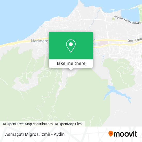 Asmaçatı Migros map