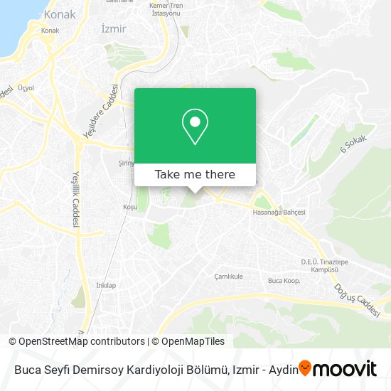 Buca Seyfi Demirsoy Kardiyoloji Bölümü map