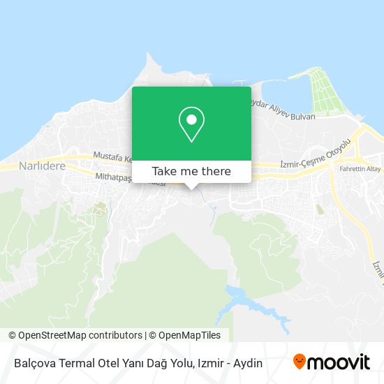 Balçova Termal Otel Yanı Dağ Yolu map